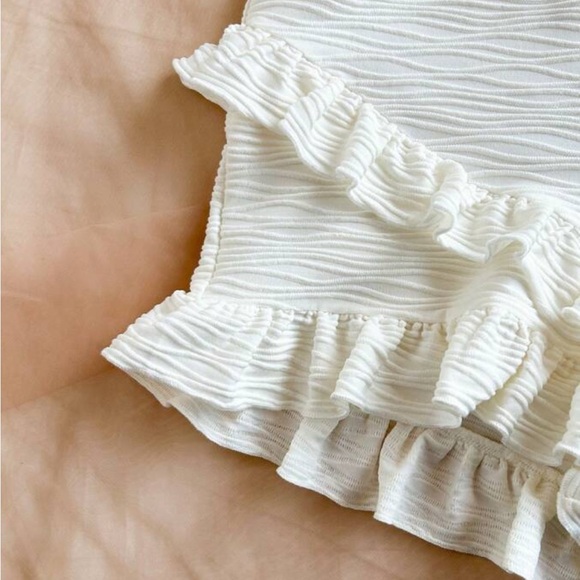 White Ruffled Two-Piece Set - Picture 5 of 5